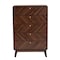 Baxton Studio Markell Mid-Century Modern Transitional Walnut Brown Finished Wood 5-Drawer Storage Chest 236-13269-ZORO - alternate 8